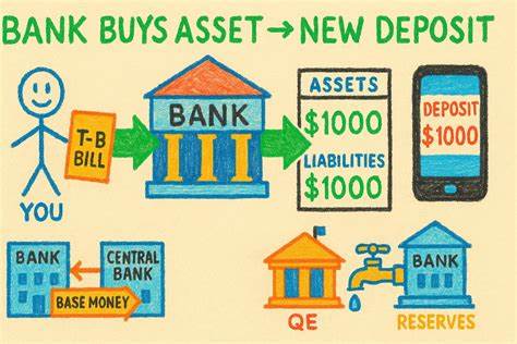 深入探讨银行购买非银行资产的过程如何创造广义货币,解析银行资产负债表变化及其对货币供应的影响,帮助读者理解现代货币创造机制及其在金融体系中的重要作用。
