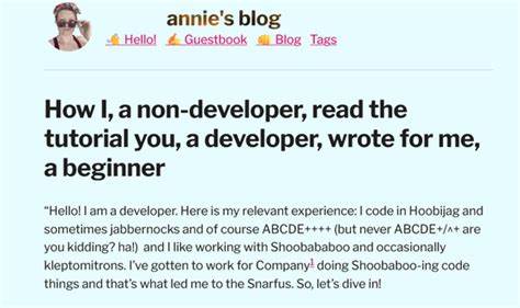 探讨非技术背景人士在阅读开发者教程时的真实感受与困惑,解析技术语言与用户理解之间的鸿沟,分享有效沟通与内容优化的经验,促进开发者与非开发者之间的良好互动。
