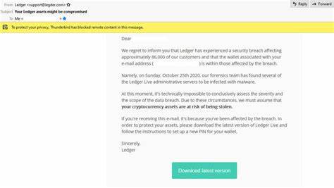 Beware: Ledger Users Targeted by Phishing Emails - Altcoin Buzz
