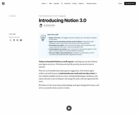 Notion 3.0作为一款领先的协作与知识管理工具,首次引入了强大的AI智能代理功能,实现了从被动辅助到主动执行多步工作流程的华丽转身,帮助用户极大提升工作效率,开启办公自动化新篇章。
