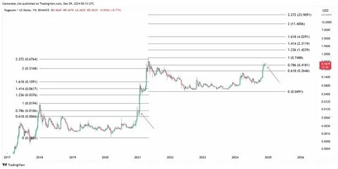 专业加密货币分析师预测,狗狗币或将复制2021年的强势涨势,迎来史诗级上涨浪潮,价格有望飙升至接近7美元的高位。本文深入分析狗狗币市场动态、历史数据及未来潜力,为投资者提供前瞻性视角。
