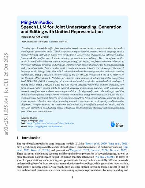 介绍并深入解析 Ming-UniAudio 和其核心组件 MingTok-Audio,阐明统一连续音频表示如何同时实现高保真语音生成、精细语义与声音编辑,以及对多语种识别、方言理解和语音克隆等场景的支持与应用前景。
