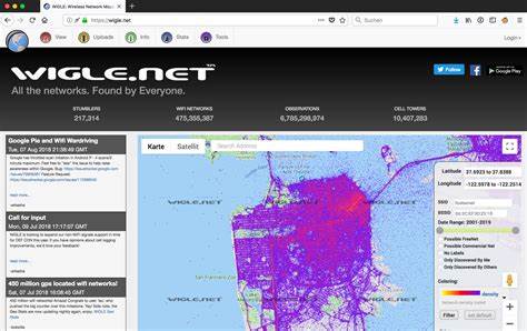 探索WiGLE无线网络映射平台如何通过全球数据收集与分析,帮助用户了解周围无线网络环境,提升安全防护意识与网络管理效率。
