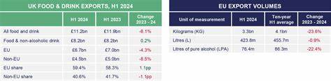 解析2025年上半年英国食品与饮料出口表现的关键数据与驱动因素,评估欧盟复苏与美国市场增长的影响,探讨关税、贸易协定与供应链挑战下的机遇与应对策略,为企业与政策制定者提供可操作性建议。
