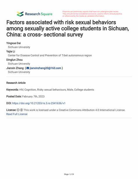 本研究通过横断面调查探讨广西高校性经验学生中偶然无保护性行为的流行率及影响因素,为性传播疾病预防提供科学依据。
