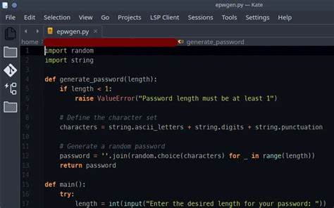 Kate and Python Language Server