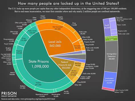 深入分析美国2025年监狱体系的最新数据,探讨大规模监禁对社会、经济和司法公正的深远影响,揭示背后的系统性问题与改革方向。

