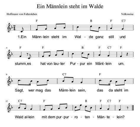 从歌词原文与中文意译入手,梳理《Ein Männlein steht im Walde》的历史渊源、旋律特征与文化意象,提出适合幼儿园与小学的教学与游戏设计建议,帮助教师与家长在教学与亲子活动中更好地使用这首德国传统儿歌。

