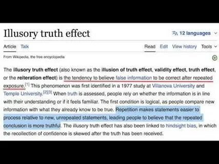 Illusory Truth Effect: What It Is, Why It Happens, How to Avoid It - Investopedia