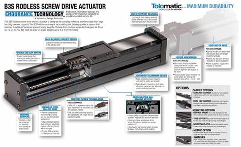 深入探讨Tolomatic B3S电动直线执行器的设计优势、技术规格及其在现代自动化工业中的广泛应用,揭示其高效、耐用和精准的运动控制能力,助力制造业实现智能化转型升级。
