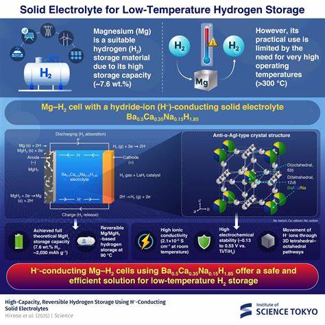 氢气作为未来清洁能源的关键载体,其高效、安全的存储长久以来是技术瓶颈。结合创新固态电解质,低温氢电池实现90摄氏度下高容量可逆储氢,打破传统高温高压限制,推动氢能广泛应用与产业化进程。
