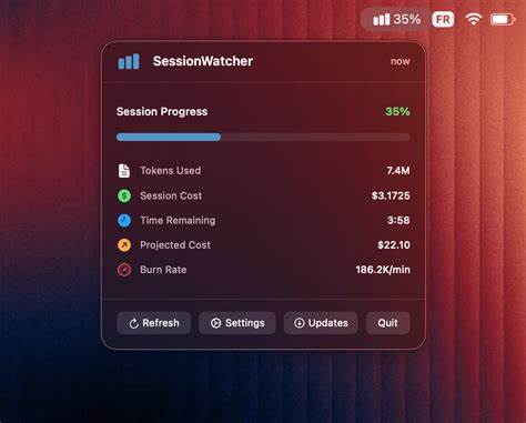深入探讨一款专为macOS设计的菜单栏应用 -  - SessionWatcher,它如何帮助开发者实时监控Claude Code的使用量和费用,提升AI编码工作效率,保障隐私安全,实现无忧AI开发体验。
