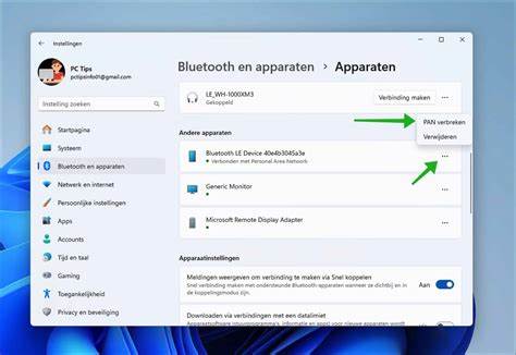 Verbinden mit einem Bluetooth-Netzwerk in Windows