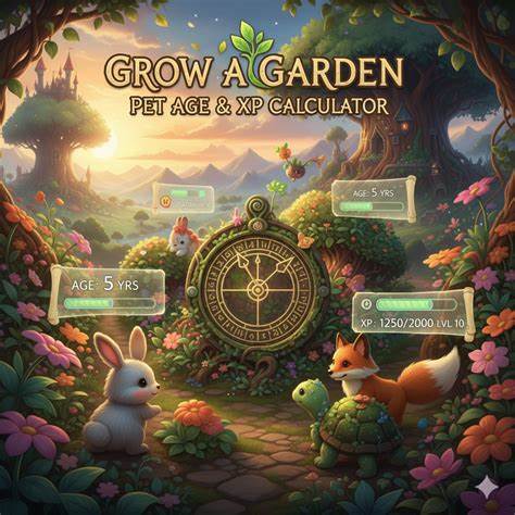 本文全面介绍Grow A Garden宠物年龄与经验计算器的功能与使用方法,解析宠物升级机制及变异加成,帮助玩家科学规划宠物培养策略,实现快速高效的宠物成长。
