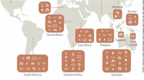 探讨遍布全球洞穴中近4万年前的符号系统,分析这些古老符号如何可能代表最早的人类书写语言,揭示人类文明和语言发展的深远意义。

