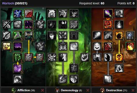 深入解析魔兽世界术士职业的三大专精 -  - 痛苦、恶魔召唤与毁灭,为玩家提供详尽的天赋选择、技能循环、装备搭配及战斗策略,助力术士玩家在PvE和PvP领域全面提升战斗力。
