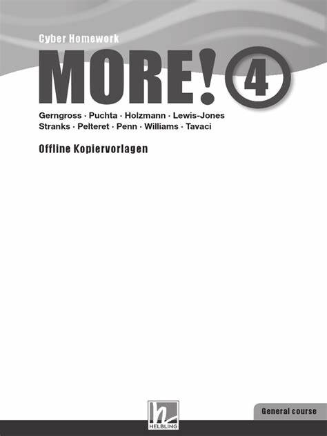 深入了解MORE! 4通用课程中的Cyber Homework离线复印版,解析其在初中英语教学中的重要作用、功能特点及使用优势,助力教师和学生实现高效英语学习和教学。
