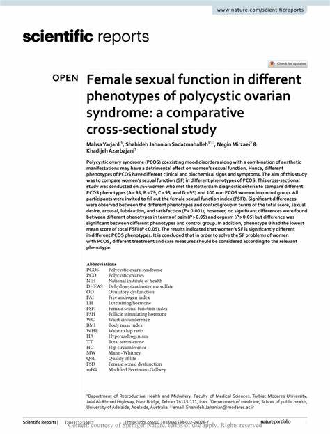 多囊卵巢综合征(PCOS)是女性常见的内分泌代谢疾病,其不同表型可能对性功能产生不同影响。本文基于Nature期刊的研究,深入探讨PCOS不同表型下女性性功能的差异,为临床诊疗和个性化治疗提供科学依据。

