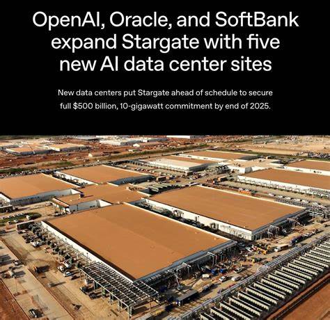 OpenAI、甲骨文与软银联合宣布在美国新增五个人工智能数据中心,进一步加速Stargate基础设施布局,推动AI技术发展并创造数万就业机会,体现美国AI产业巨额投资与创新战略的最新进展。
