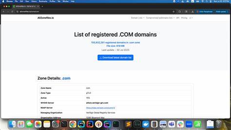 AllZonefiles.io为用户提供全球超过3亿注册域名的完整域名区文件下载服务,覆盖主流顶级域名和众多国家级域名,支持多种格式,实时更新,成为网络安全和域名管理的重要资源。
