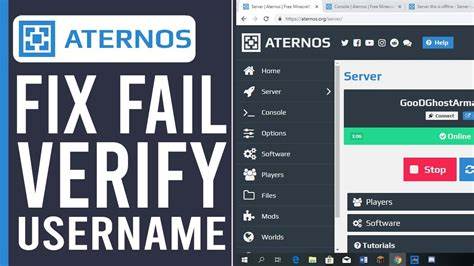 深入解析 Aternos 平台出现 Failed to verify username(验证用户名失败)错误的常见成因与逐步修复方法,覆盖登录会话、账号迁移、网络环境、服务器配置与常见插件或模组冲突,帮助快速恢复正常联机
