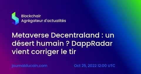Decentraland has just 30 daily active users despite billion dollar market cap – DappRadar data - CryptoSlate