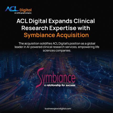 探讨ACL Digital收购美国CRO Symbiance的背景、战略价值与未来影响,解析对生物制药、医疗器械及临床研究数据管理领域的意义和机遇
