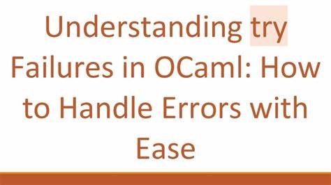 深入探讨OCaml语言中的错误处理策略,解析传统方法的不足与多态变体带来的突破,助力开发者实现高效、可组合且类型安全的错误管理机制。本文系统剖析从异常、字符串错误到自定义变体,再到多态变体的演进,启发您在实际项目中构建灵活且健壮的错误处理方案。
