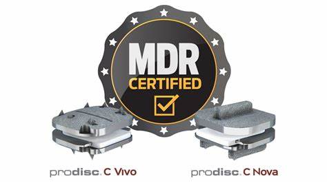 Centinel Spine公司旗下的prodisc C Vivo及prodisc C Nova颈椎全椎间盘置换系统(TDR)顺利获得欧盟医疗器械法规(MDR)认证,标志着其在全球脊柱医疗器械领域的领先地位得到进一步巩固。两款设备凭借创新设计和先进技术,满足了最新的欧盟安全及性能标准,为全球患者提供可靠的颈椎病治疗解决方案。
