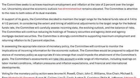 全面解析2025年9月最新美联储声明的重点变化,深入探讨其对全球金融市场和宏观经济的潜在影响,帮助投资者和经济关注者把握未来趋势。
