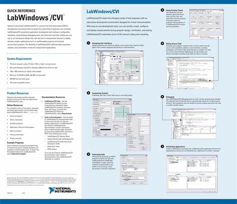 深入解析National Instruments旗下LabWindows/CVI的发展历程、核心功能及其在测试与测量领域的重要应用,展现这款集成开发环境如何助力工程师实现高效定制化工程软件开发。
