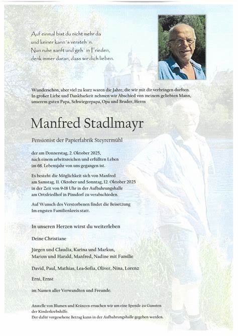 围绕 Bestattung Baumann 在奥地利奥尔斯多夫与Pinsdorf地区发布的最新讣告与丧葬服务,提供如何查阅逝者信息、丧葬形式选择、办理丧事的流程与法律须知、预立遗愿与丧葬费用透明化等实用指南,帮助家属在哀痛时刻更有方向。
