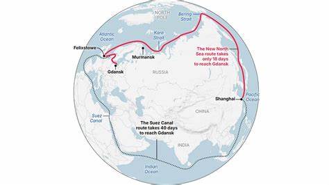 中国派遣大型集装箱船经由日益通航的东北航道直达西欧,显著缩短航时并引发对经济、环境与地缘政治的广泛讨论与思考
