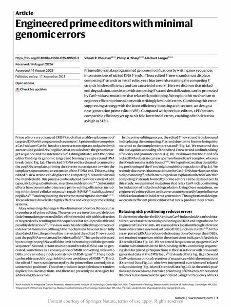 探索最新研发的工程化Prime编辑器,解读其如何通过巧妙蛋白质设计显著降低基因组编辑中的插入缺失错误,提升基因编辑的精准性和安全性,推动基因治疗与生物技术的发展。
