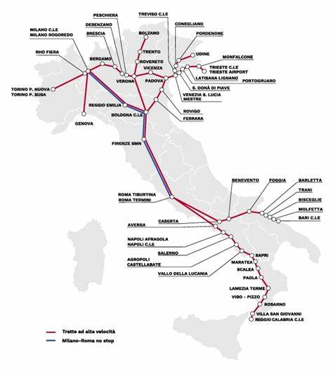 深入解析Italo高速列车的全网路线与站点,介绍其覆盖的城市及旅游胜地,帮助旅客规划意大利境内高效便捷的交通出行方案,体验舒适快捷的铁路旅行服务。
