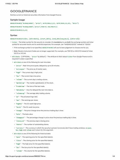 深入探讨GOOGLEFINANCE函数的强大功能及其在谷歌表格中的应用,助力用户高效获取实时和历史证券数据,实现数据驱动的投资与分析。
