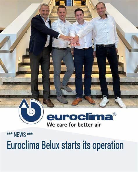 Euroclima Belux在比利时和卢森堡启动运营,带来面向本地市场的空气处理机组解决方案、节能与可持续技术支援,并通过当地团队提供快速响应与定制服务,助力公共与商业建筑提升室内空气品质与能效表现
