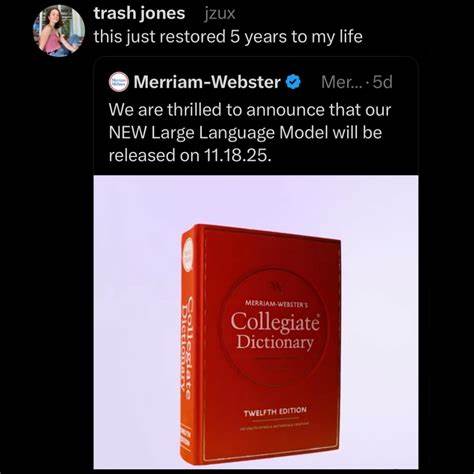 Merriam‑Webster 宣布将在 2025 年 11 月 18 日发布全新大型语言模型,解读其对词典学、教育、开发者生态与搜索优化的影响,以及该技术在语言理解、可解释性与公平性方面的潜在价值与挑战
