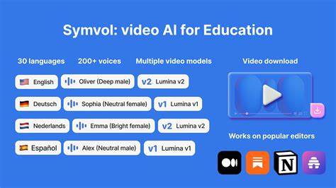 Symvol通过先进的视频人工智能技术,极大地改变了教育内容的创建与传播方式,帮助教育者节省时间、扩大影响力,并提升视觉学习和神经多样性群体的学习效果。本文深入探讨Symvol的核心功能、应用场景、技术优势及行业影响。
