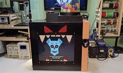 将废弃机箱改造成互动式万圣节自动售货机的创意改造指南,覆盖硬件选型、机械结构、传感检测、Arduino 控制、Chromebox 显示与音效整合、安全与维护要点,适合创客与教育项目
