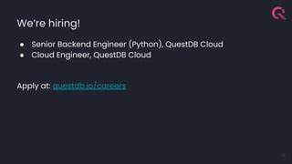 介绍QuestDB(YC S20)核心数据库工程师职位的背景、职责、技能要求与面试准备,分析时序数据库技术栈、性能优化要点以及如何在开源环境中脱颖而出。
