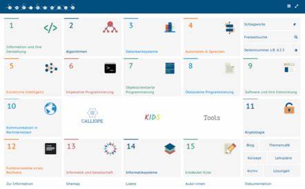 inf-schule作为德国领先的计算机科学教育平台,致力于提供全面、系统且高质量的教学资源,推动信息技术知识在中学教育中的普及与发展。该平台涵盖算法、人工智能、编程语言、密码学、计算机体系结构等多个关键领域,帮助学生和教师构建坚实的计算机科学基础,促进数字时代人才培养。

