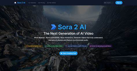 Sora 2:用AI打造逼真视频与音频的下一代创作工具
