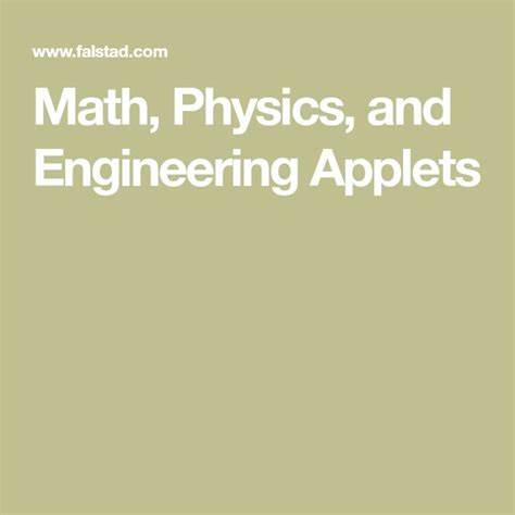 深入解析各类数学与物理Applet如何通过可视化与互动帮助学习者理解复杂概念,涵盖波动、力学、电磁学、量子力学等多个领域,为教学和自学提供高效辅助工具。
