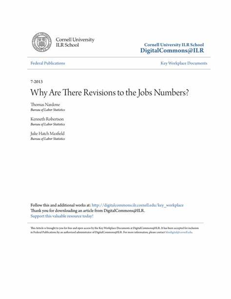 Why are there revisions to the jobs numbers? (2013)