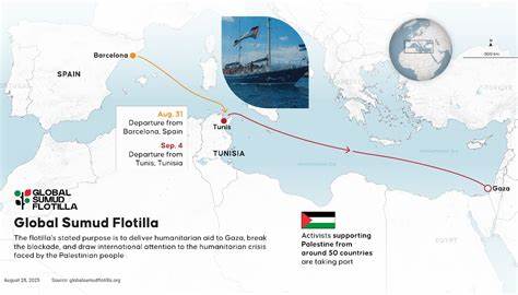 全球坚韧舰队(Global Sumud Flotilla)是一项旨在打破以色列对加沙地带海上封锁、为当地民众提供人道援助的国际行动。本文详细梳理了舰队的起源、筹备过程、航行经历及其在国际社会引发的多方反应,带您深入了解这场现代海上人道主义行动的背景与进展。
