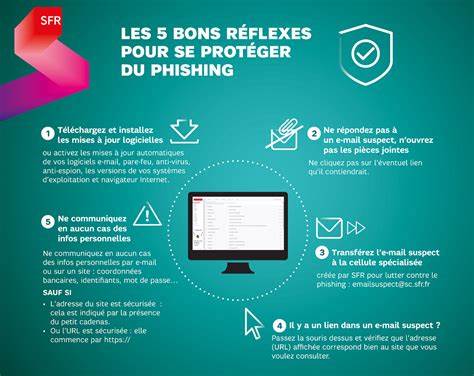 针对个人与企业用户提供系统性的钓鱼防护策略,涵盖识别可疑邮件的关键迹象、邮件与网站真伪的快速核查方法、被钓鱼后应采取的应急步骤以及如何向SFR与相关平台正确举报可疑邮件以促进封堵与追踪。
