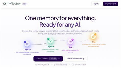 介绍 MyNeutron AI Chrome 扩展如何将记忆功能整合到浏览器和各类 AI 平台,帮助用户跨平台保存上下文、提升效率并确保隐私与协同工作能力
