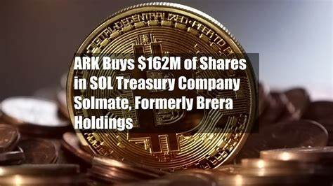 ARK投资公司斥资1.62亿美元购买Solmate股份,支持Solmate打造基于Solana的数字资产金库,推动区块链资产管理创新与生态发展。该举措彰显机构对Solana生态的信心及数字资产管理新趋势。
