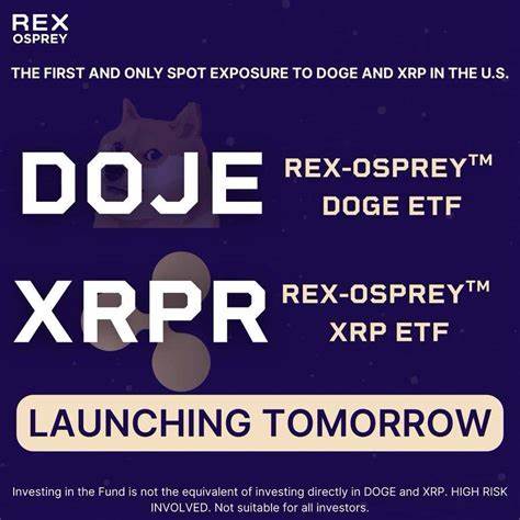 REX-Shares和Osprey基金合作推出了在美国上市的首批以Dogecoin(狗狗币)和XRP(瑞波币)为基础的现货交易型开放式指数基金(ETF),通过创新的基金结构开拓了山寨币投资新路径。这一突破性举措不仅标志着加密货币基金市场的重要进展,也为投资者提供了更加便捷和安全的数字资产投资方式。未来更多山寨币ETF的申请审批有望陆续推进,进一步丰富投资选择。
